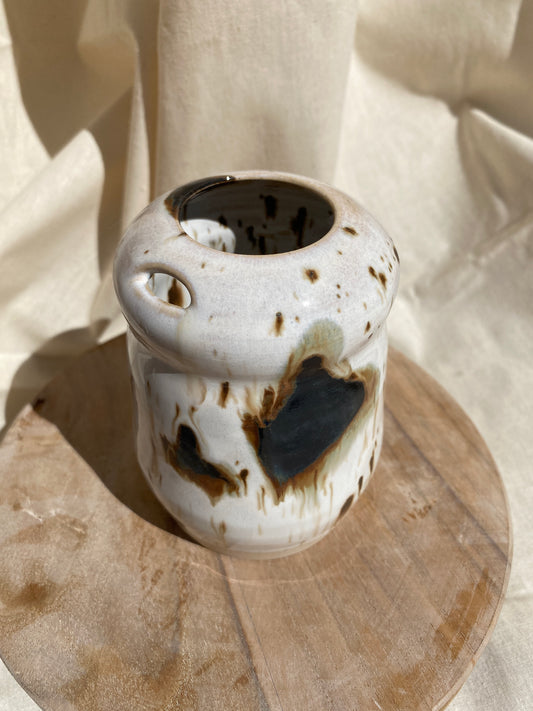cow print bubble travel cup