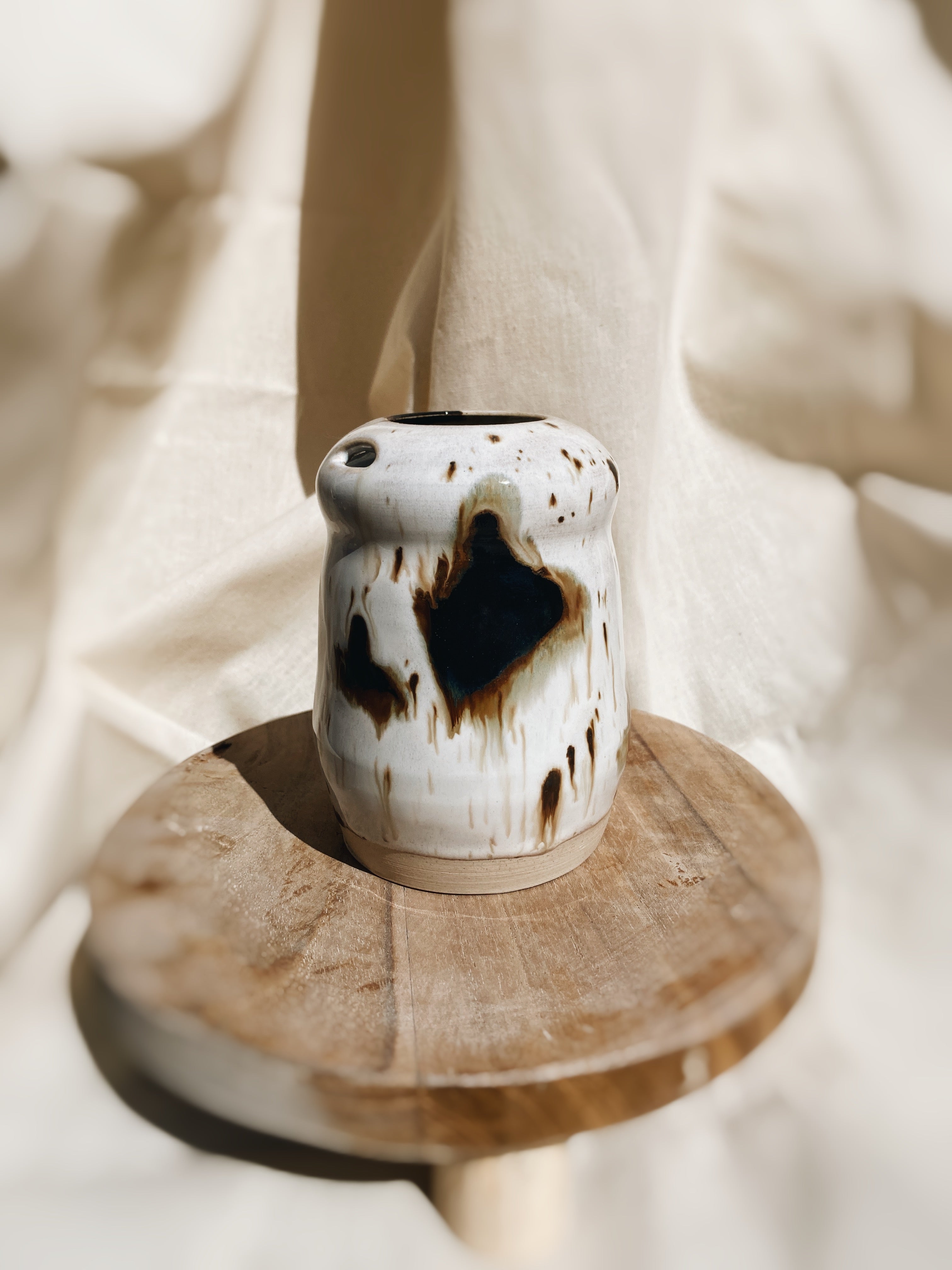 cow print bubble travel cup