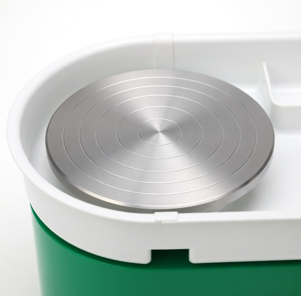 Compact Pottery Wheel 350W – 25cm Turntable with Foot Pedal | Green