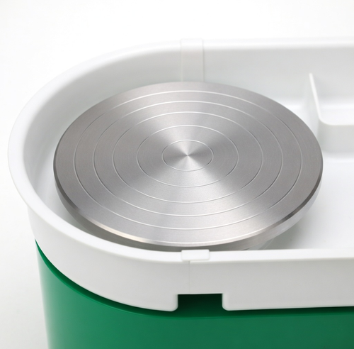 Compact Pottery Wheel 350W – 25cm Turntable with Foot Pedal | Green