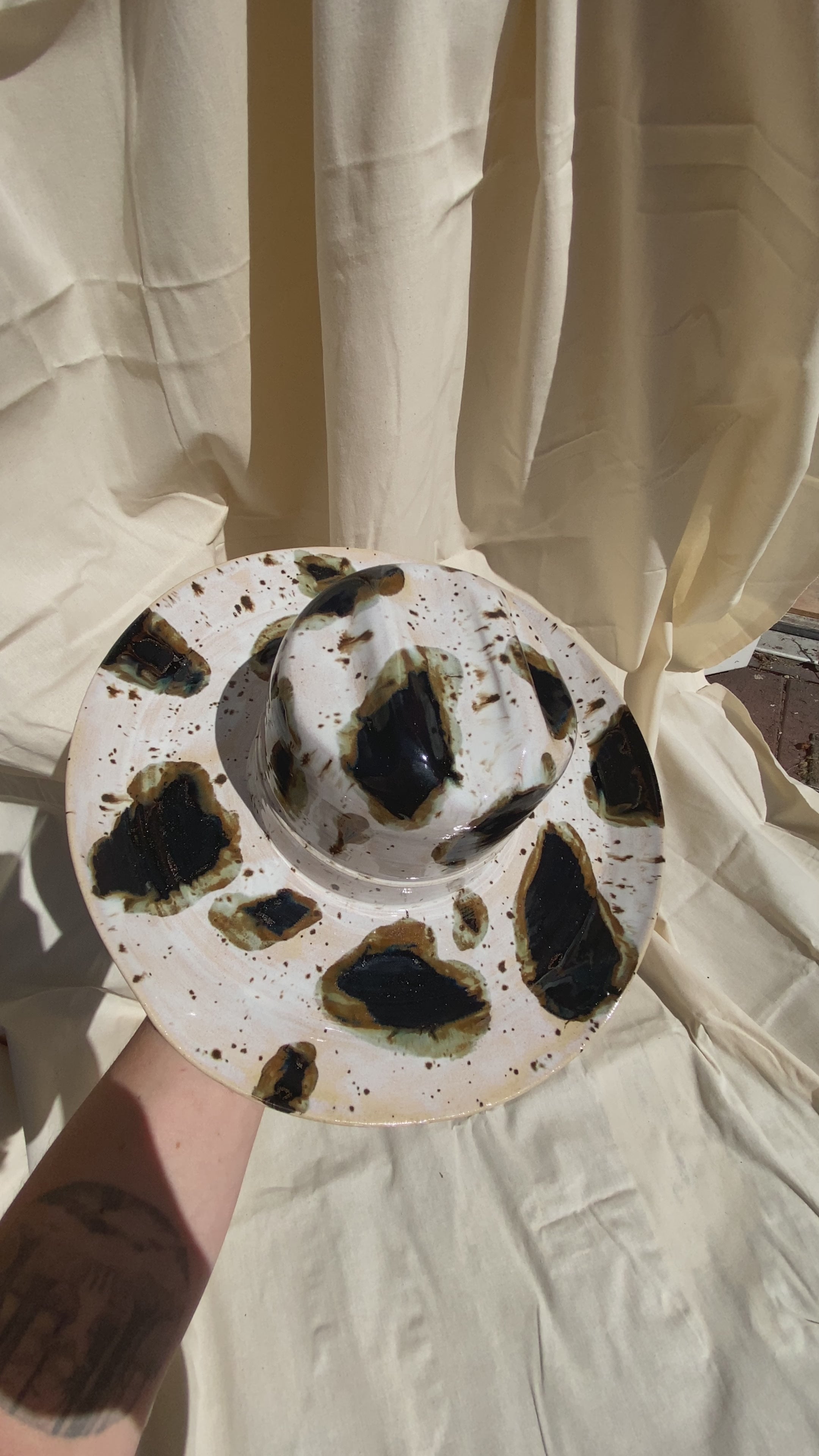 cow print cowboy hat