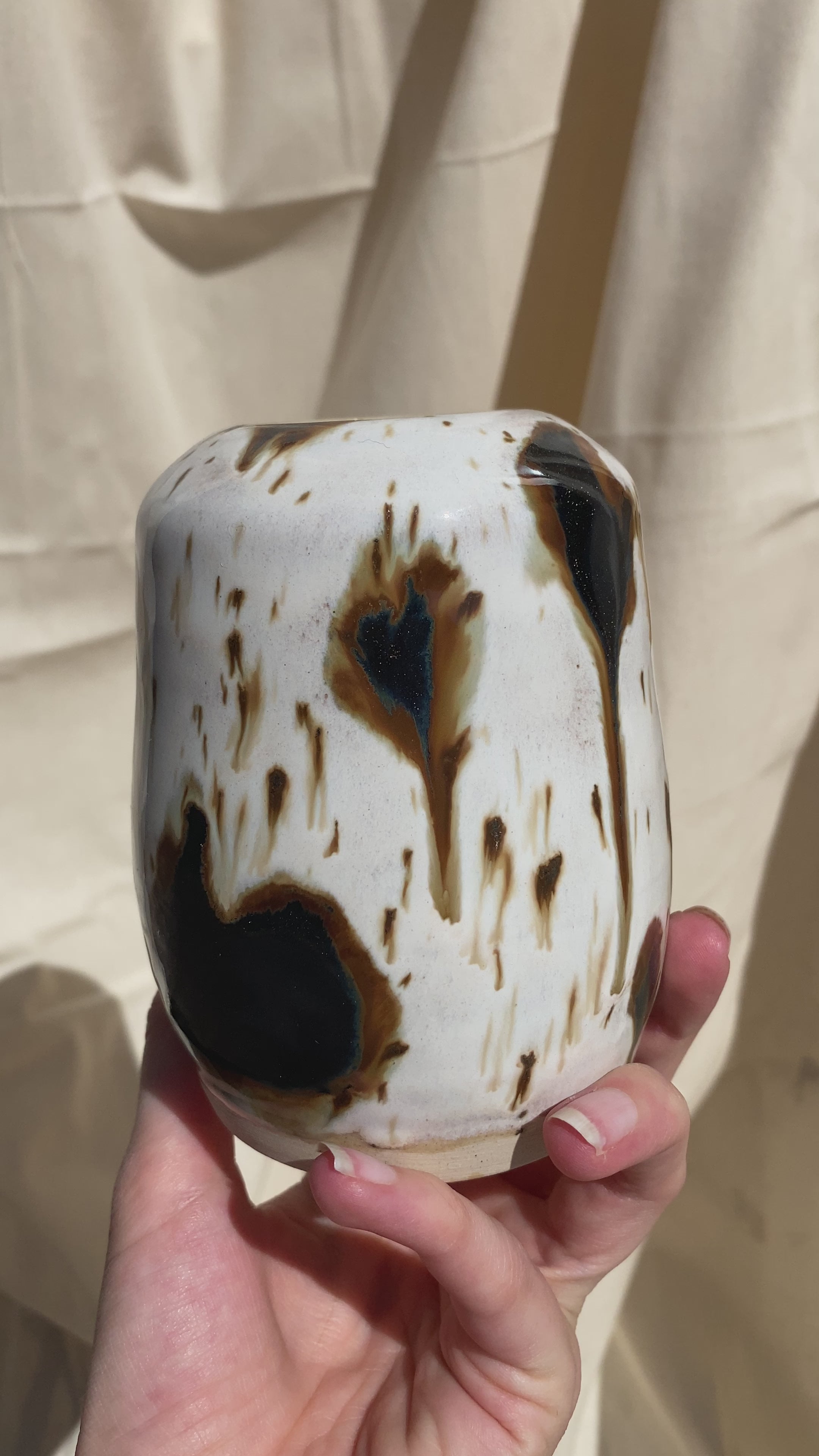 cow print travel mug